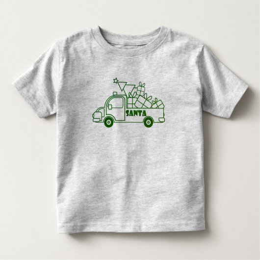 Outline Kerst truck Santa auto side uitzicht Kinder Shirts (Voorkant)