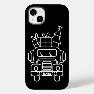 Outline Kerstmisvrachtwagen Santa auto voorzijde u Case-Mate iPhone 14 Plus Hoesje