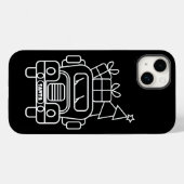 Outline Kerstmisvrachtwagen Santa auto voorzijde u Case-Mate iPhone Case (Achterkant (horizontaal))