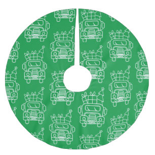 Outline Kerstmisvrachtwagen Santa auto voorzijde u Kerstboom Rok