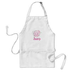 Outline kunst - fuchsia daisy, Amy kleurstof schor Standaard Schort