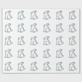 Outlne Bunny Cadeaupapier (Vlak)