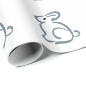 Outlne Bunny Cadeaupapier (Rol Hoek)