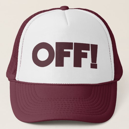 OUTRE DE !  Casquette (rouge foncé) (Devant)