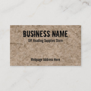 Outre des cartes de visite de magasin de Roading