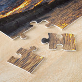 Outrigger Kano bij zonsondergang op het grote eila Legpuzzel (Zijkant)