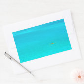 Outrigger kano in Bora Bora rechthoekige sticker (Envelop)