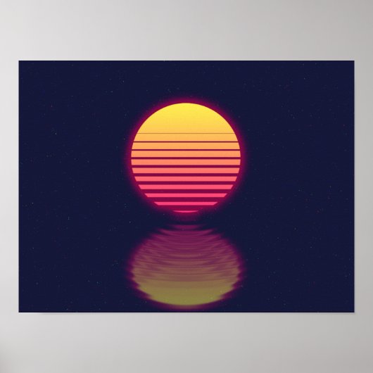 Outrun Sun Poster (Voorkant)