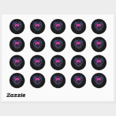 Outrun Synthwave vaporwave esthetisch Ronde Sticker (Vel)