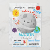 Outspace Adventure Diverse Invitation d'anniversai (Devant / Derrière)