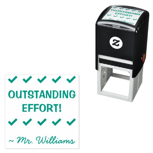 "OUTSTANDING EFFORT!" + Rubber Stempel Tutor (In situ)