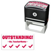"OUTSTANDING!" + Rubberstempel Tutor Zelfinktende Stempel (In situ)