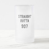 Outta droite 907 Mug de bière congelée - Texte noi (Centre)