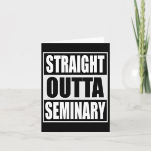 Outta Seminary Funny Preacher Afstuderen Kaart