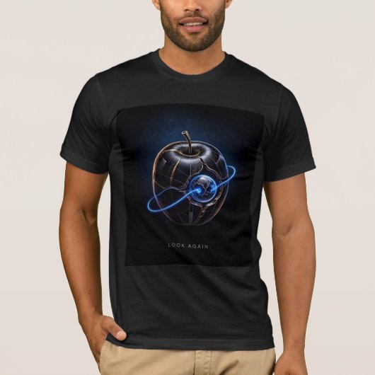 OUTTA SPACE — Blue Apple : T-Shirt Planète Percée (Devant)