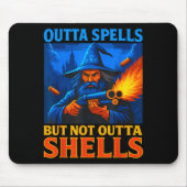 Outta Spells But Not Outta Shells Wizard Fantasy M Muismat (Voorkant)