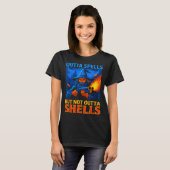 Outta Spells But Not Outta Shells Wizard Fantasy M T-shirt (Voorkant volledig)