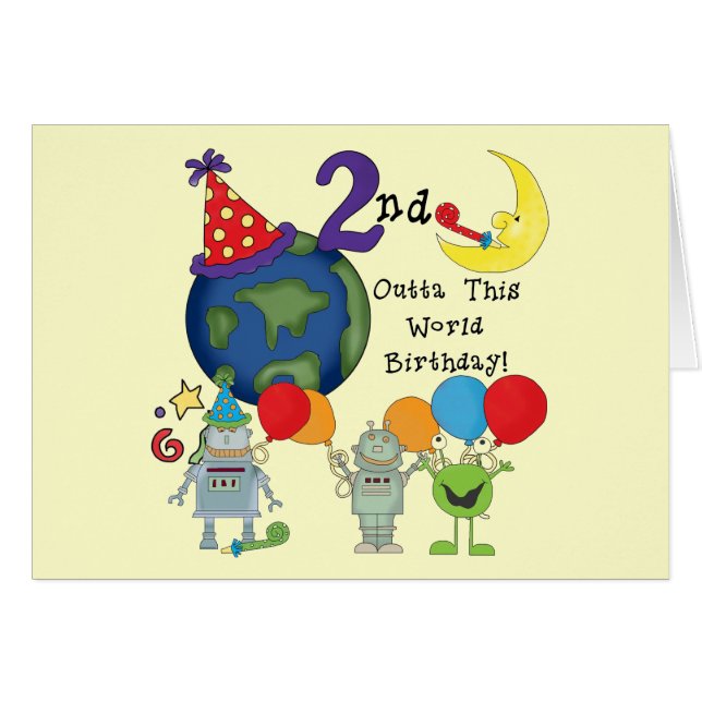 Outta This World 2nd Birthday Tshirts (Devant horizontal)