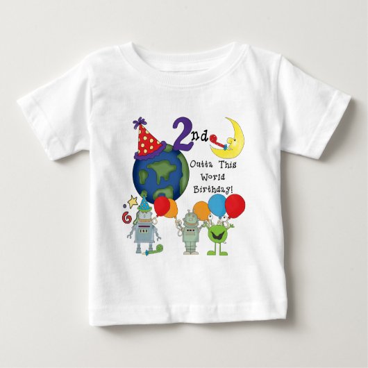 Outta This World 2nd Birthday Tshirts (Devant)