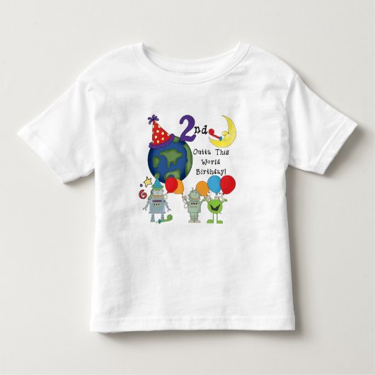 Outta This World 2nd Birthday Tshirts (Devant)