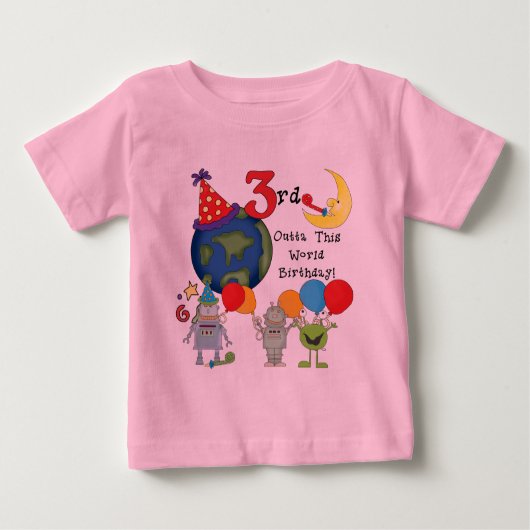 Outta This World 3rd Birthday T-shirts et cadeaux (Devant)