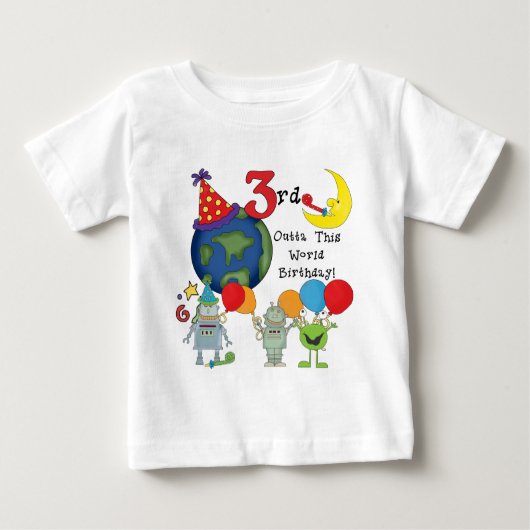 Outta This World 3rd Birthday T-shirts et cadeaux (Devant)