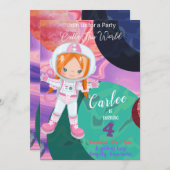 Outthis World Diverse Birthday Invitation Card (Devant / Derrière)