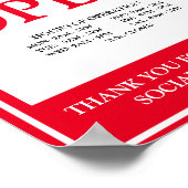 Ouvert | Heures de l'opération Poster de Distances (Coin)