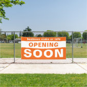 Ouverture Bientôt Entreprise Orange Blanc Bannière (Insitu)
