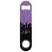 Ouverture de bouteille à Parties scintillant viole (Dos)