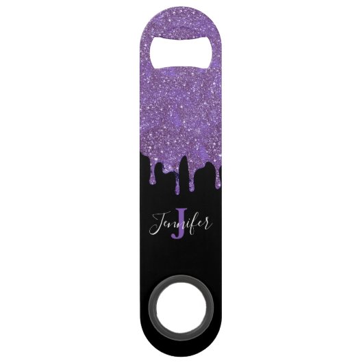 Ouverture de bouteille à Parties scintillant viole (Devant)