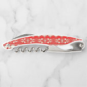 Ouverture de bouteille de tire-bouchon rouge et bl (Dos)