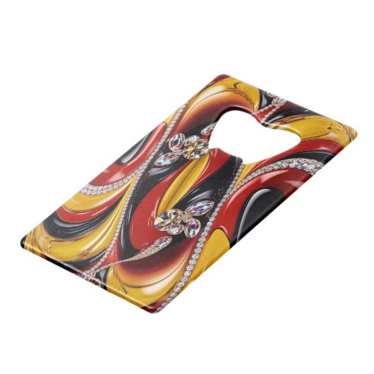 Ouverture de bouteille en acier aux couleurs belge (Dos Angle)