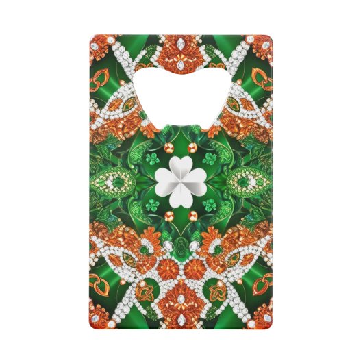 Ouverture de bouteille en acier aux couleurs irlan (Devant)