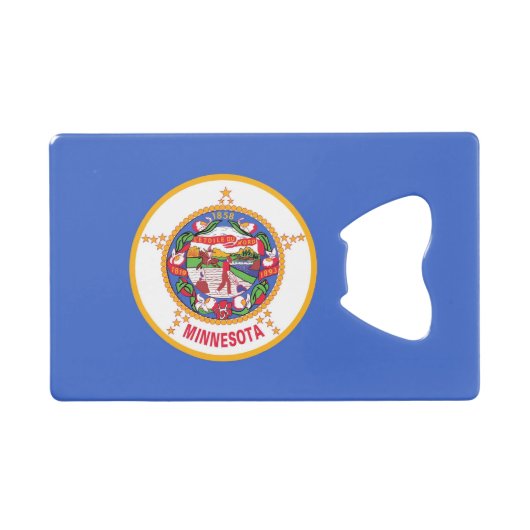 Ouverture de bouteille en acier avec drapeau du Mi (Devant (Horizontal))