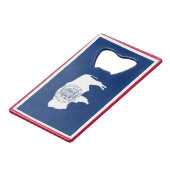 Ouverture de bouteille en acier avec drapeau du Wy (Devant Angle)