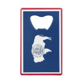 Ouverture de bouteille en acier avec drapeau du Wy (Dos)