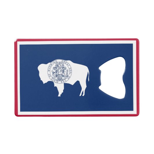 Ouverture de bouteille en acier avec drapeau du Wy (Devant (Horizontal))