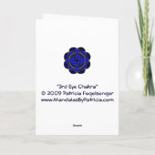 "Ouverture de la 3ème OEil Chakra" Carte de notes (Dos)