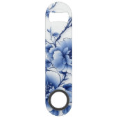 Ouverture de la bouteille en fleurs bleues (Dos)