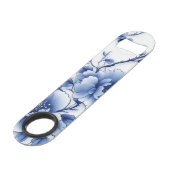 Ouverture de la bouteille en fleurs bleues (Dos Angle)