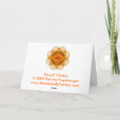 "Ouverture de la Chakra sacrale" Carte de note (Dos)