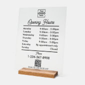 Ouverture des heures d'ouverture Logo Noir Script (Angle)