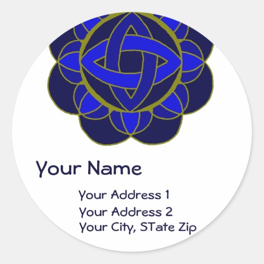 "Ouverture du 3ème oeil Chakra" Étiquette de adres (Devant)