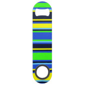 Ouverture en bande bleue, citron vert et jaune (Dos)