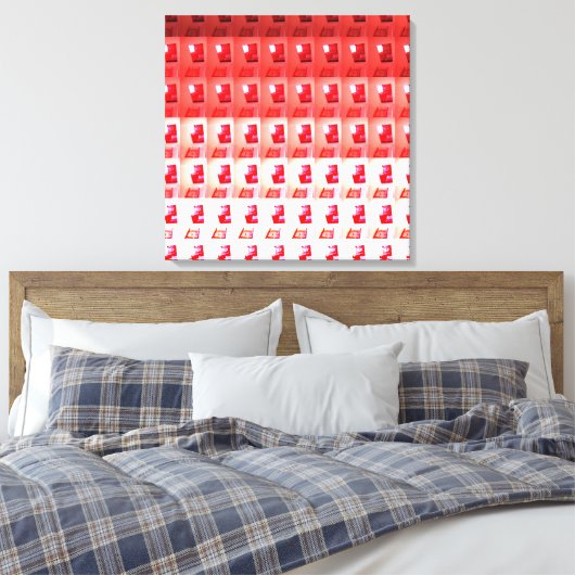 Ouverture en toile rouge et blanche pas à pas (Insitu(Chambre))
