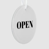 Ouverture / Fermé noir blanc deux côtés boutique (devant)