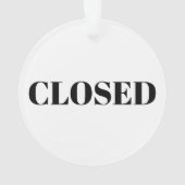 Ouverture / Fermé noir blanc deux côtés boutique (dos)