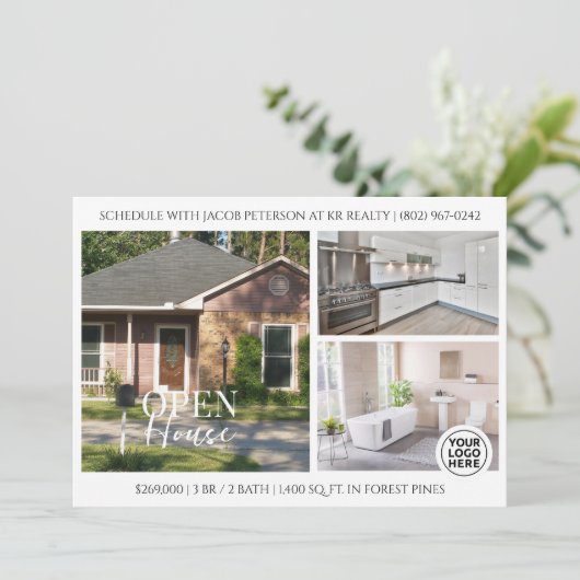 Ouverture | Immobilier immobilier Invitation Flyer (Debout devant)