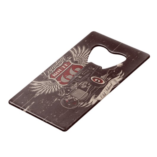 Ouvrage de bouteille en acier inoxydable Route 66 (Devant Angle)